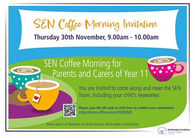 SEN Coffee Morning for Year 11 Parents and Carers